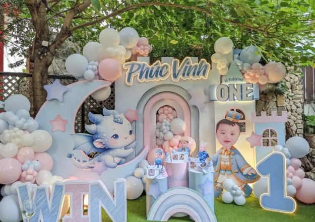 TRANG TRÍ THÔI NÔI, SINH NHẬT, CHO BÉ TRAI TÔNG XANH SIÊU DỄ THƯƠNG !