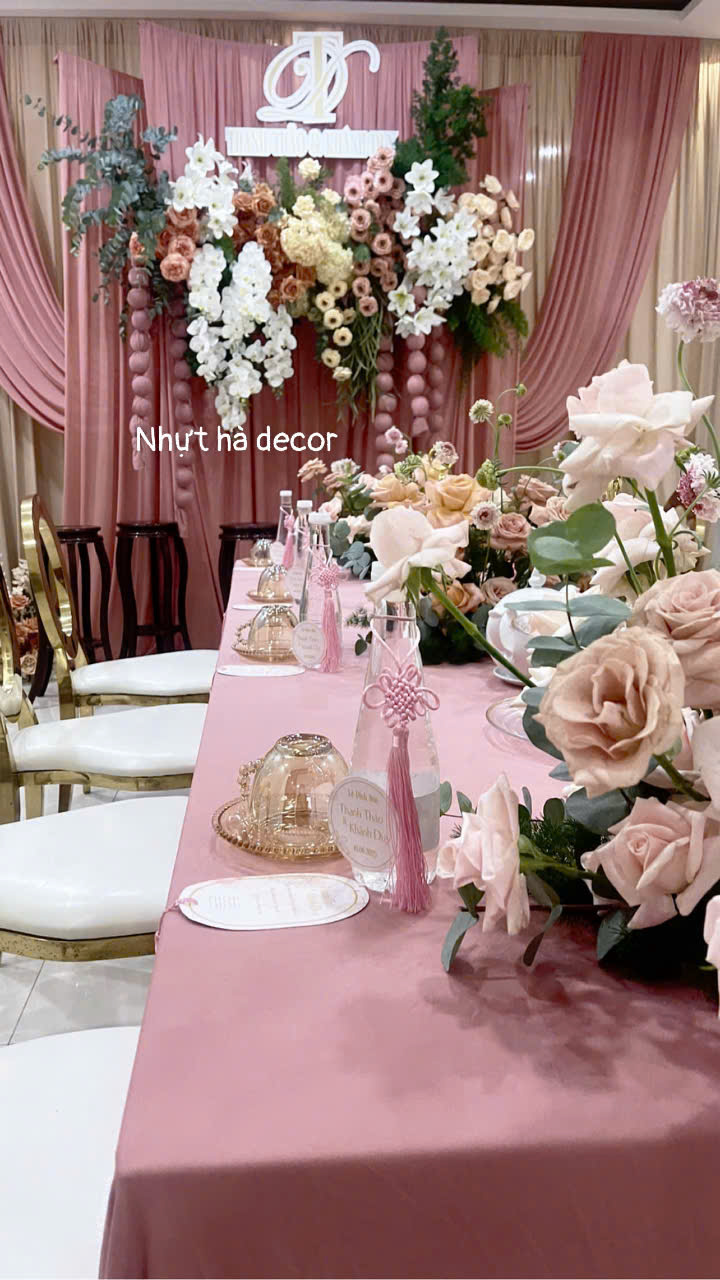 Dịch vụ trang trí tiệc đính hôn Bình Dương – Nhựt Hà Decor